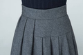 Pleated Gray Wool Maxi Skirt: Elegant Winter Skirt